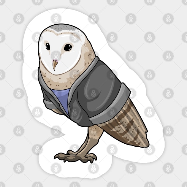 Owl as Secretary Sticker by Markus Schnabel